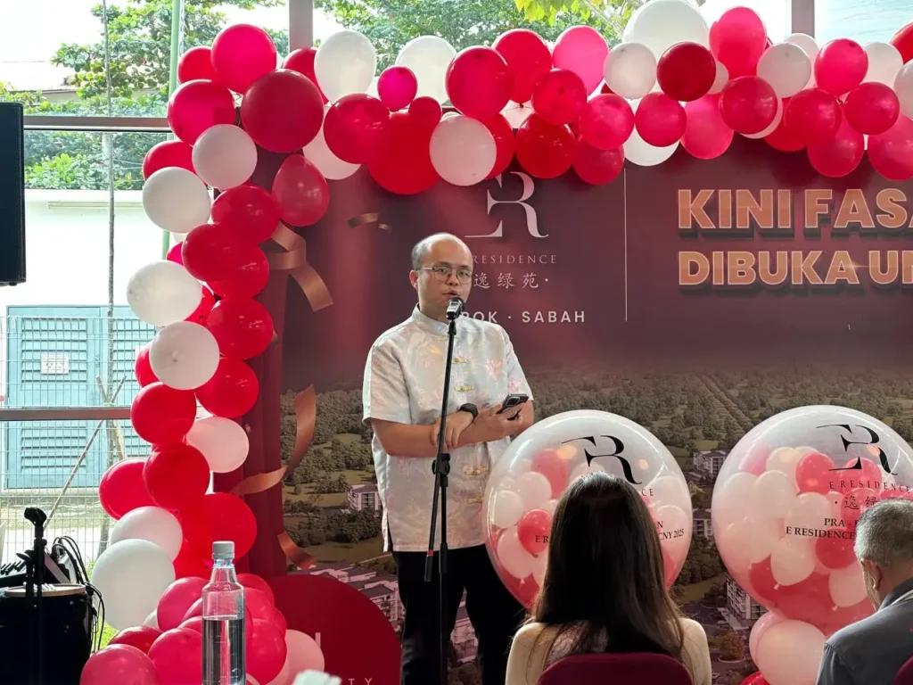 Formal presentation at E Residence sales gallery