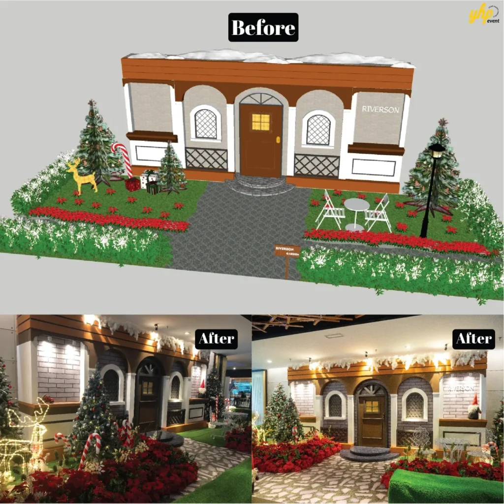 Riverson - Christmas & Lunar New Year Decoration 3 Riverson Before After Christmas Facebook