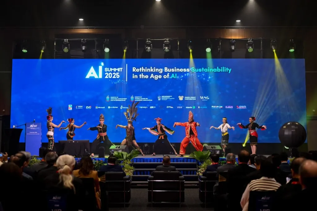 SME Expo AI Summit 2025 - Sabah International Convention Centre (SICC) 8 Traditional cultural dance performance on stage at AI Summit 2025 in SICC Kota Kinabalu