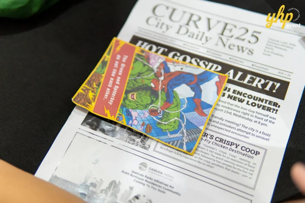 Super Kids Explorer: An Exciting Adventure at Bukit Bantayan 9 Spider-Man vs Hulk comic book snippet used as a scavenger hunt hint