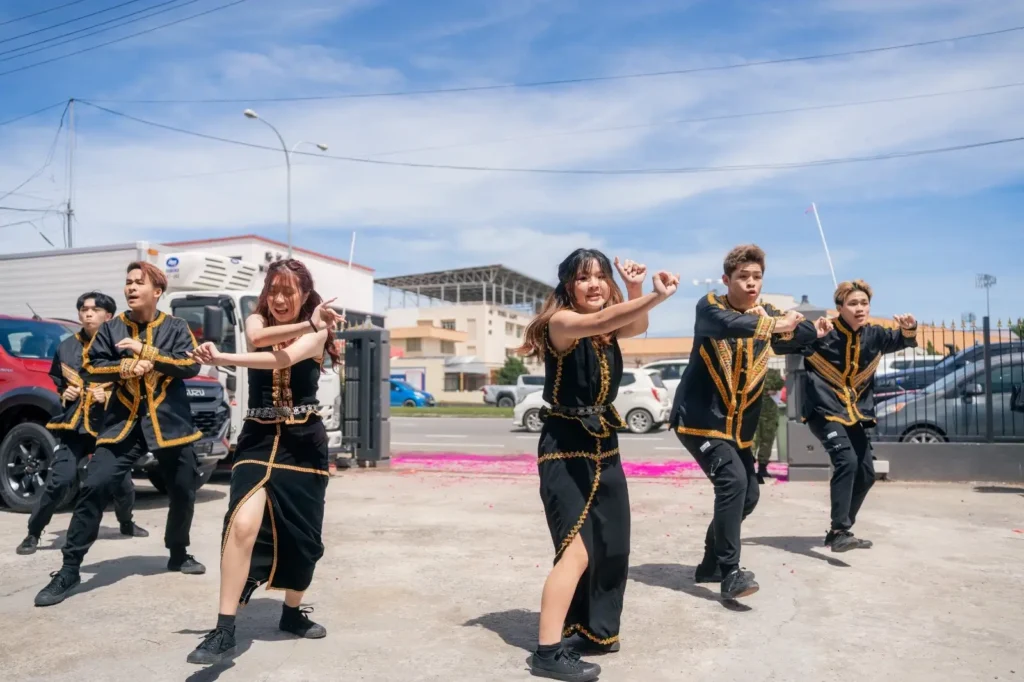Isuzu Showroom Likas, Kota Kinabalu Launching 9 Traditional dance troupe performing at Isuzu Showroom Likas, Kota Kinabalu Launching outside the venue