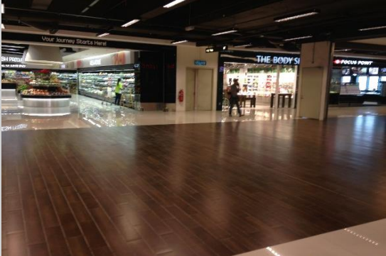 Discover the Top Event Roadshow Venues in Kota Kinabalu, Sabah 8 Interior view of ITCC Mall Penampang showing The Body Shop and Focus Point retail store entrances