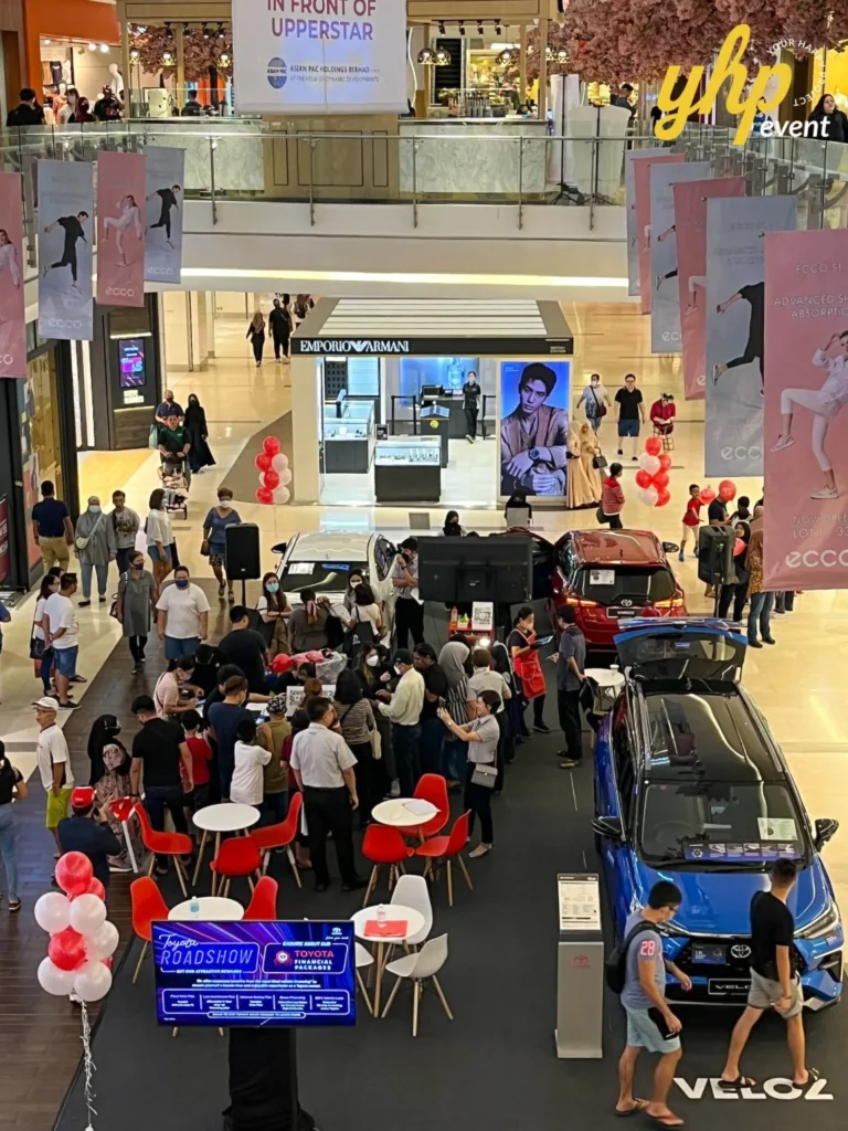 Discover the Top Event Roadshow Venues in Kota Kinabalu, Sabah 3 Toyota roadshow event at Imago Mall featuring several cars on display