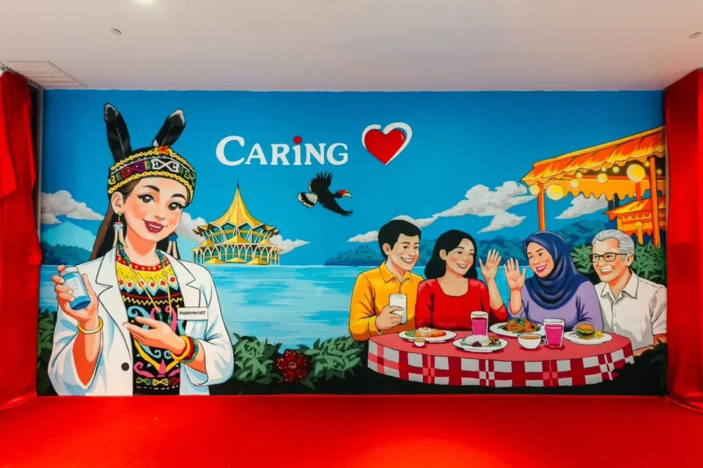 Caring Pharmacy Mural Art Unveiling Ceremony l Farley Mall , Kuching 2 Caring Pharmacy Farley Mall Mural Art