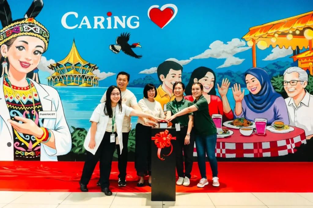 Caring Pharmacy Mural Art Unveiling Ceremony l Farley Mall , Kuching 3 Caring Pharmacy Farley Mall Mural Art Lauching